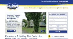 Desktop Screenshot of mcdonnellcaravans.co.uk